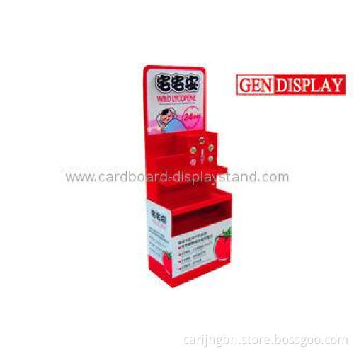 Custom Supermarket Cardboard Floor Display Stand , Matt Fil